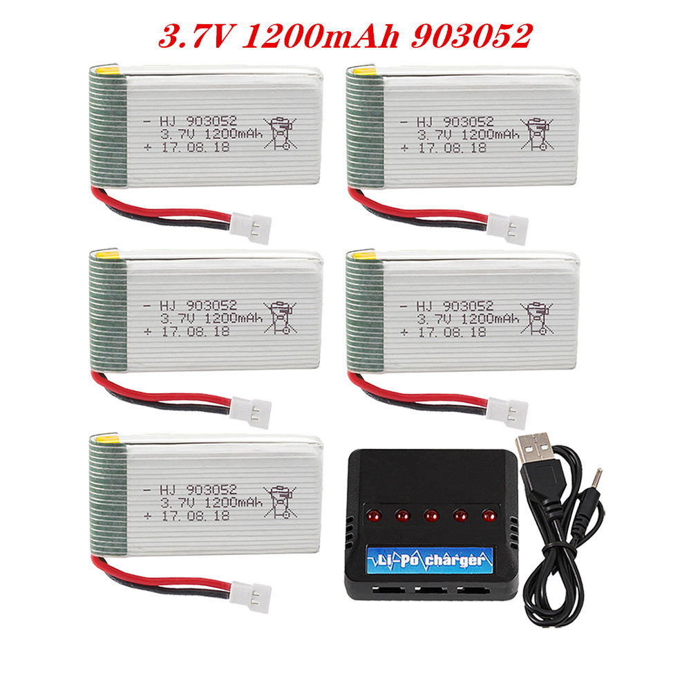 Rc Hobby Hub - 3.7V 1200mah903052 Zestaw ładowarki Lipo ze