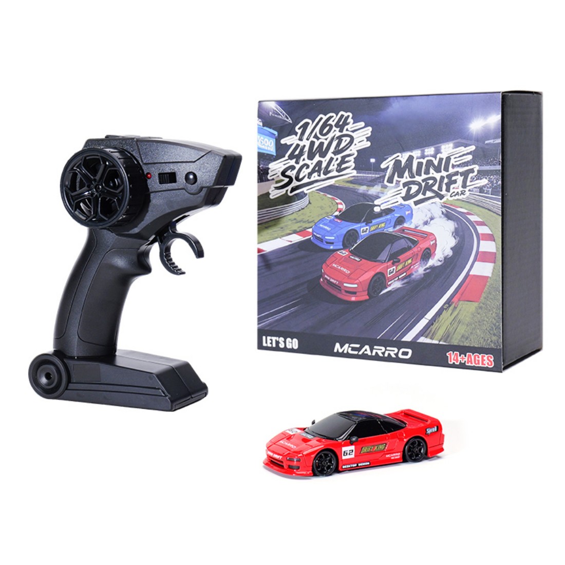 Rc Hobby Light - Samochód RC Drift 1/64, 2.4G 4WD,
