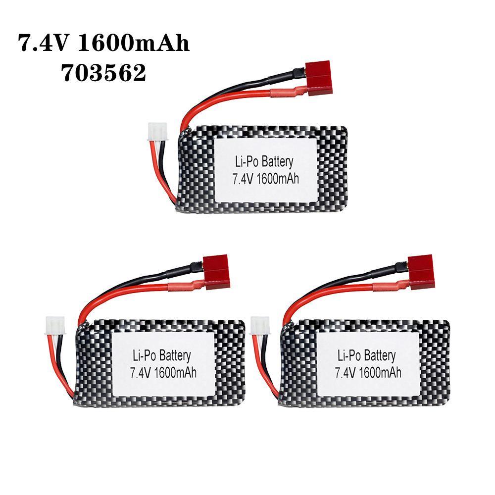 Rc Hobby Hub - 1/2/3 sztuk/partia 7.4v 1600mah 703562 25C
